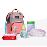 Women Fashion Canvas Casual Mummy And Kids Patchwork Backpack Handbag